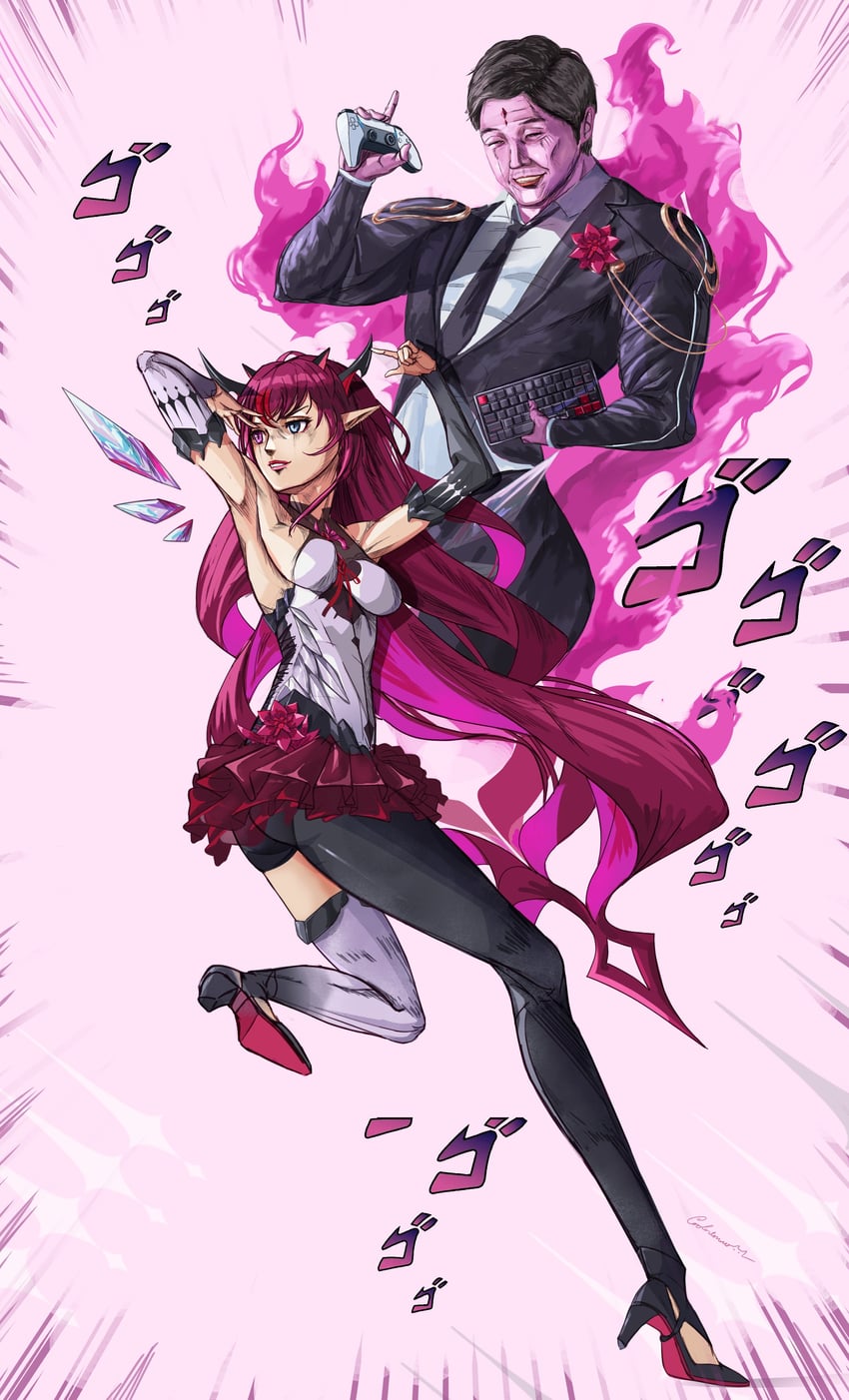 irys and yagoo (hololive and 2 more) drawn by coolestonions
