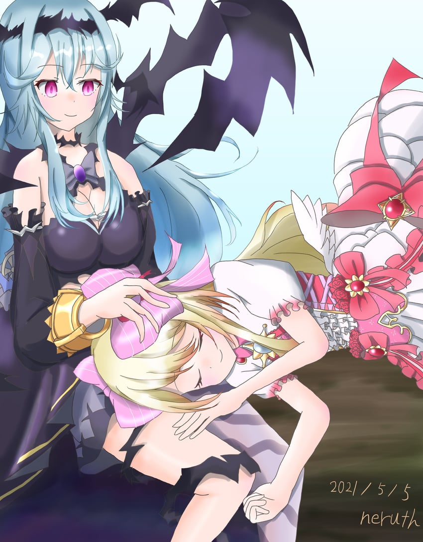 chaos marie and chaos aurora (grimms notes) drawn by neruth