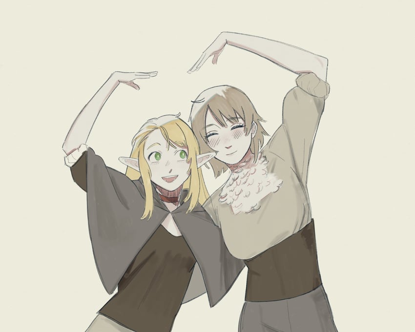 marcille donato and falin touden (dungeon meshi) drawn by ski.ip