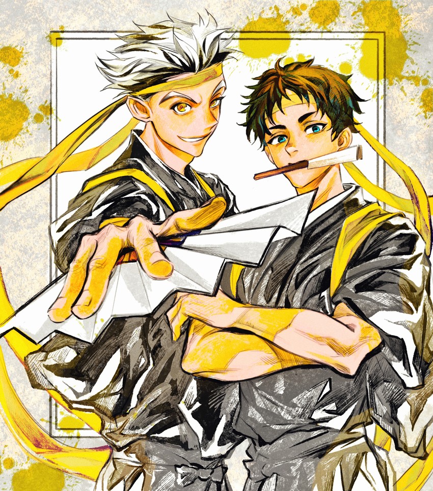 bokuto koutarou and akaashi keiji (haikyuu!!) drawn by hiromu_0811