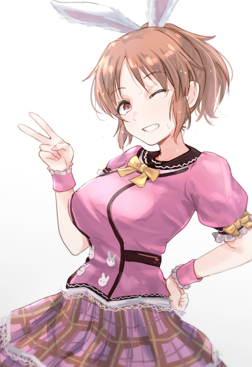abe nana (idolmaster and 1 more) drawn by unu_(unucence)