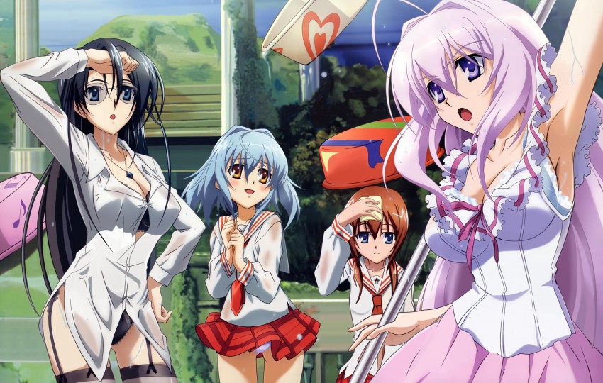 morishita koyomi, ichinose yumiko cristina, sakazaki kaho, and anehara misa (yoku wakaru gendai mahou) drawn by tamura_masafumi