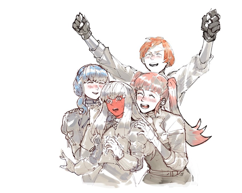 hilda valentine goneril, lysithea von ordelia, marianne von edmund, and leonie pinelli (fire emblem and 2 more) drawn by yourfreakyneighbourh