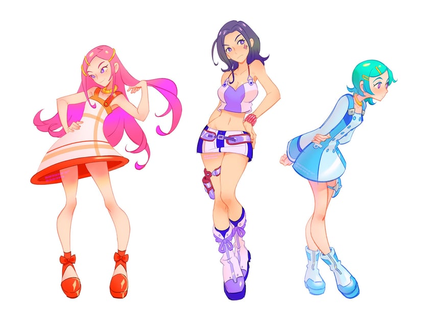 eureka, anemone, and talho yuuki (eureka seven) drawn by valerie_garnace