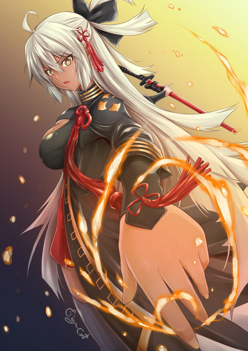 okita souji and okita souji alter (fate and 1 more) drawn by cigar_cat