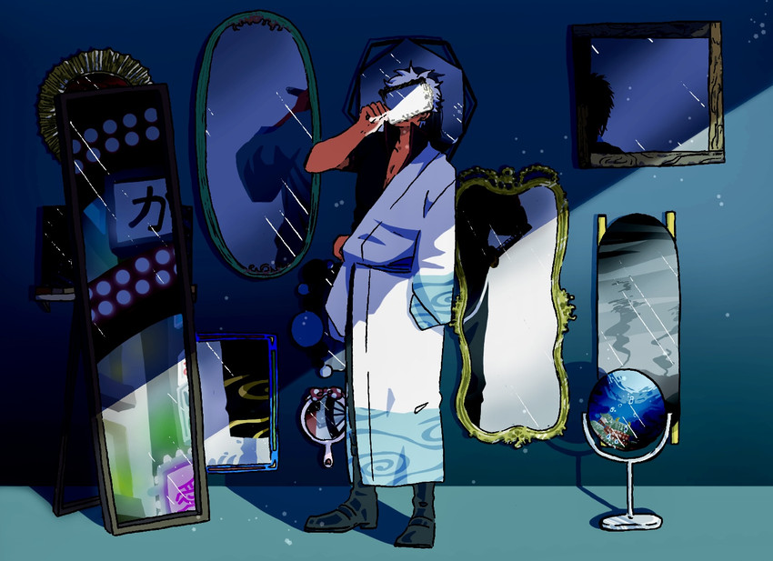 sakata gintoki, hijikata toushirou, and sakata kintoki (gintama) drawn by azumi4696