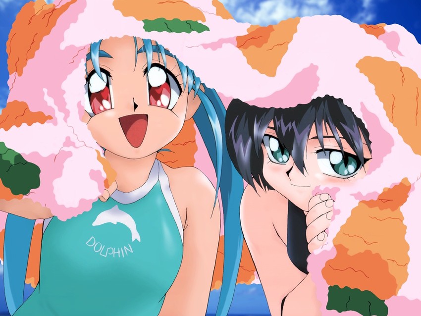 masaki sasami jurai, kawai sasami, and amano misao (mahou shoujo pretty sammy)