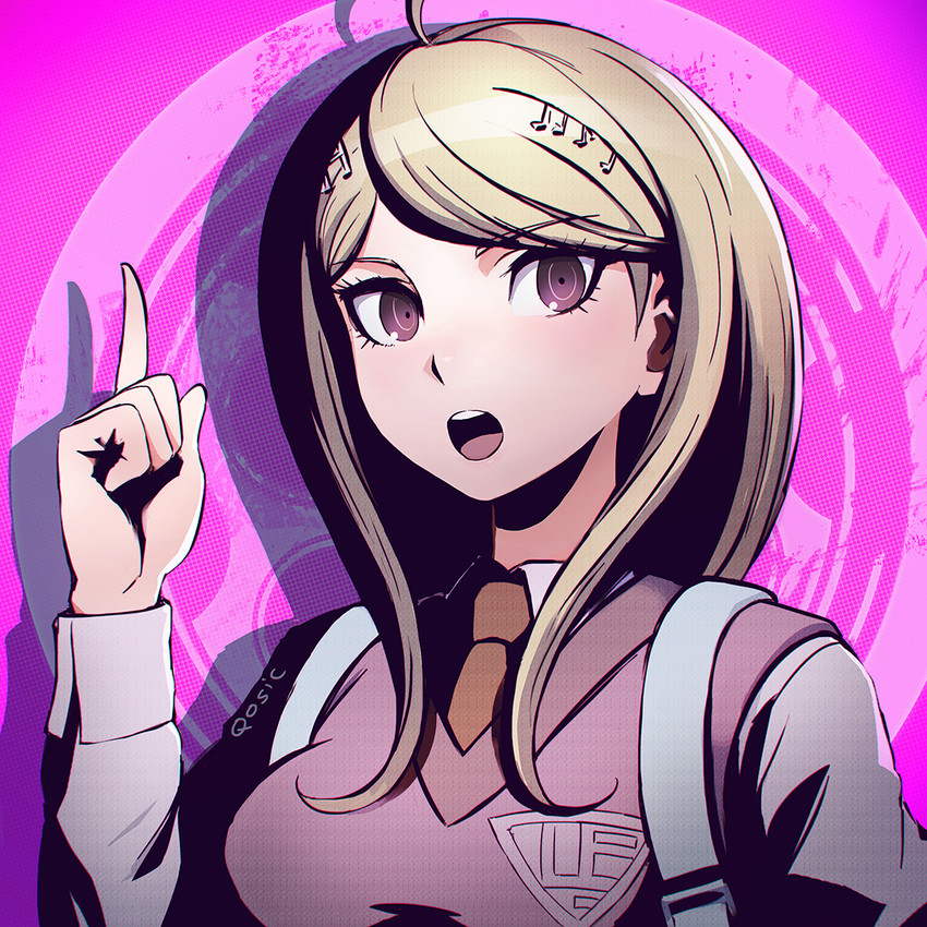 akamatsu kaede (danganronpa and 1 more) drawn by qosic
