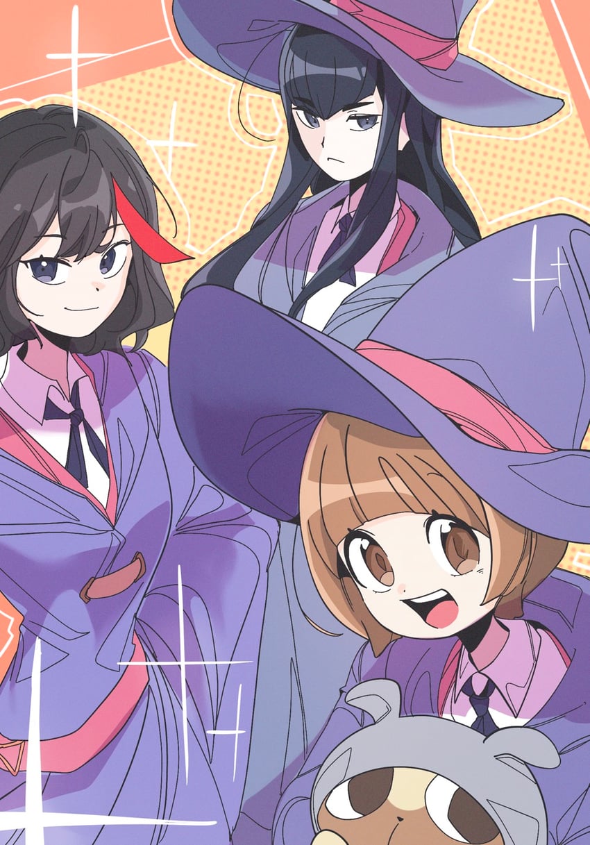 matoi ryuuko, kiryuuin satsuki, mankanshoku mako, and guts (kill la kill and 1 more) drawn by nnf_nnf_mon