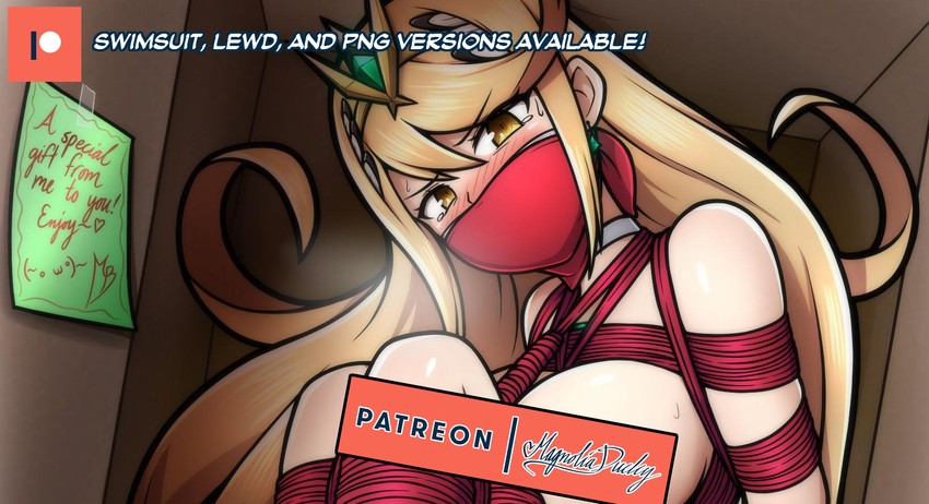mythra (xenoblade chronicles and 1 more) drawn by magnolia-baillon