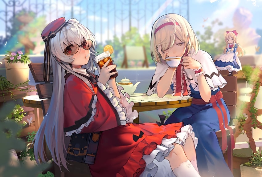 alice margatroid, shanghai doll, and shinki (touhou) drawn by eho_(icbm)
