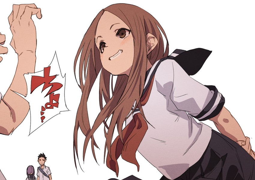 takagi-san, yaotome urushi, and tanaka ayumu (karakai jouzu no takagi-san and 1 more) drawn by fu-ta