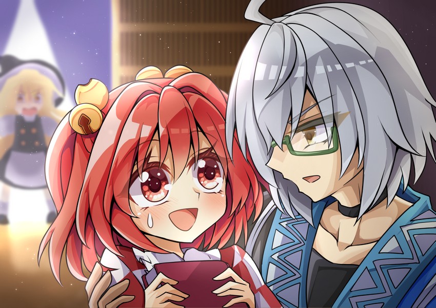 kirisame marisa, morichika rinnosuke, and motoori kosuzu (touhou) drawn by keyaki_chimaki