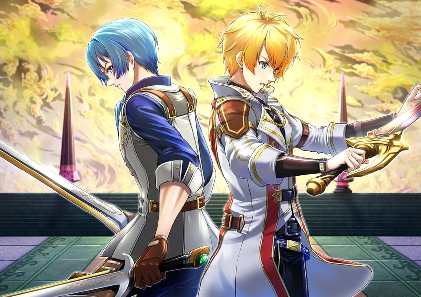 kurt vander and cedric reise arnor (eiyuu densetsu and 2 more) drawn by chiga_akira
