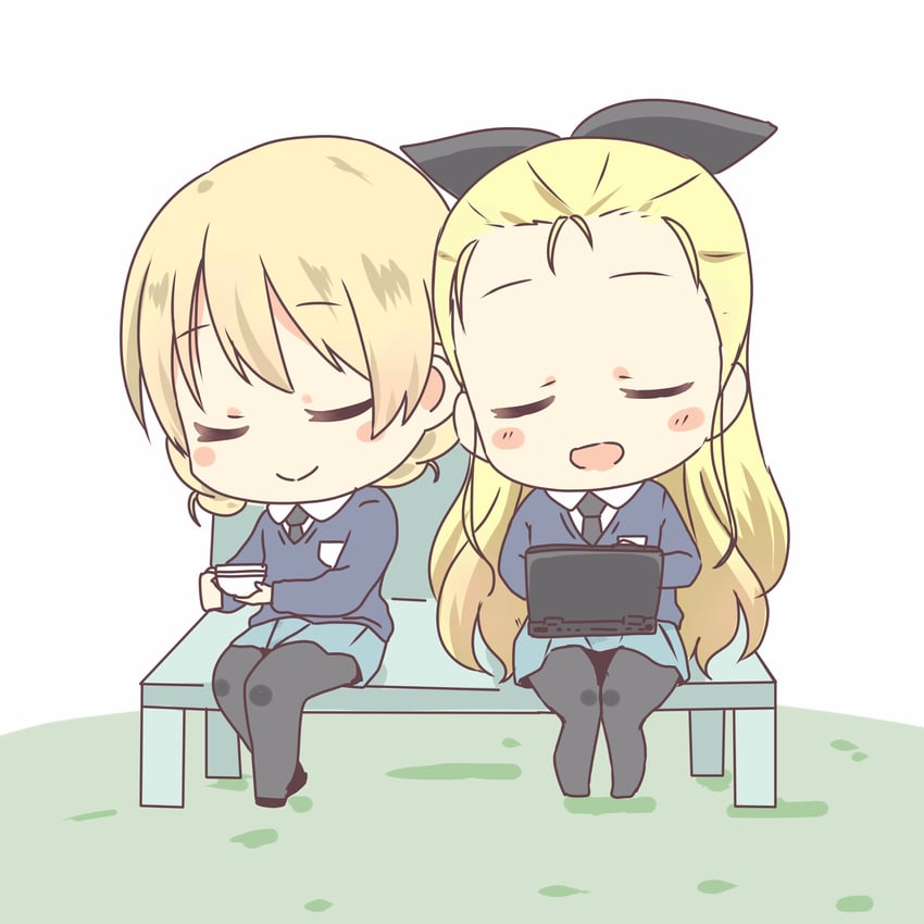 darjeeling and assam (girls und panzer) drawn by zol_(rambling7)