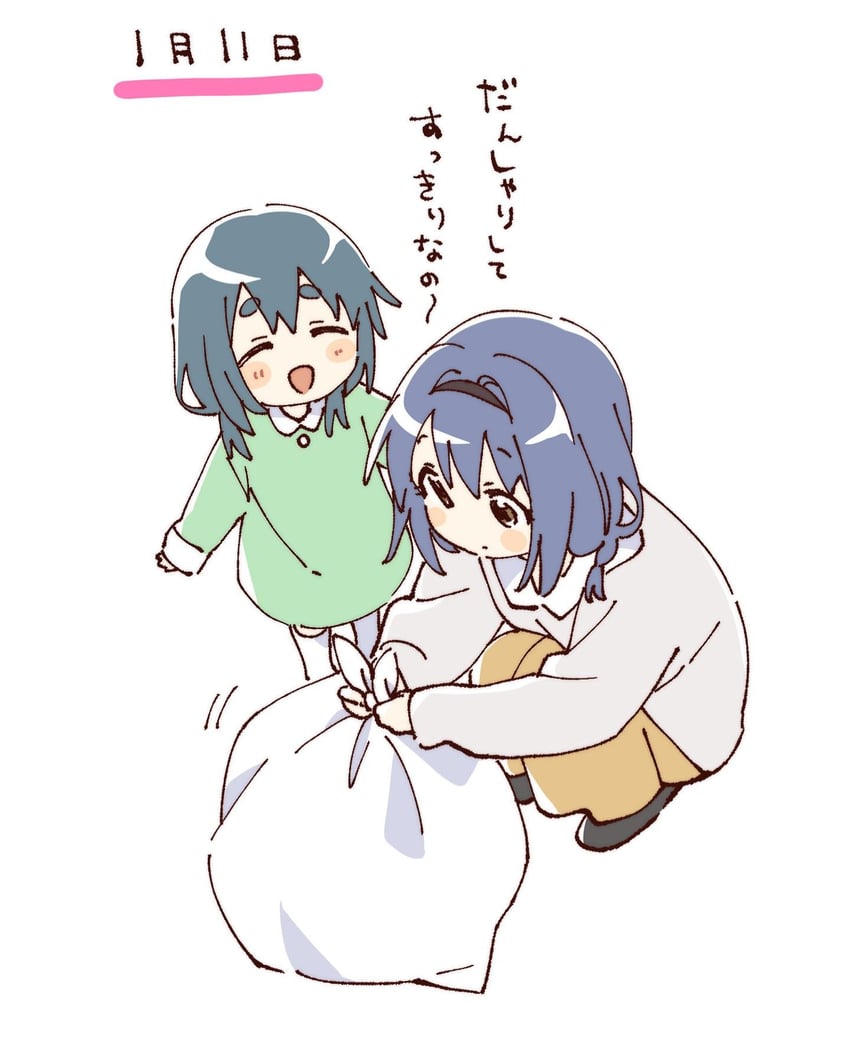 furutani himawari and furutani kaede (yuruyuri) drawn by namori