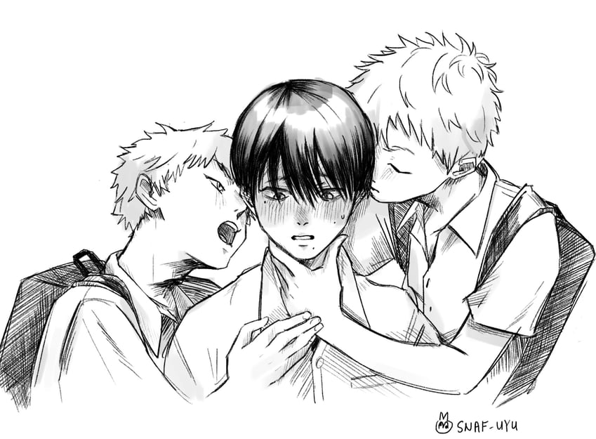 indou hikaru and tsujinaka yoshiki (hikaru ga shinda natsu) drawn by snaf_uyu