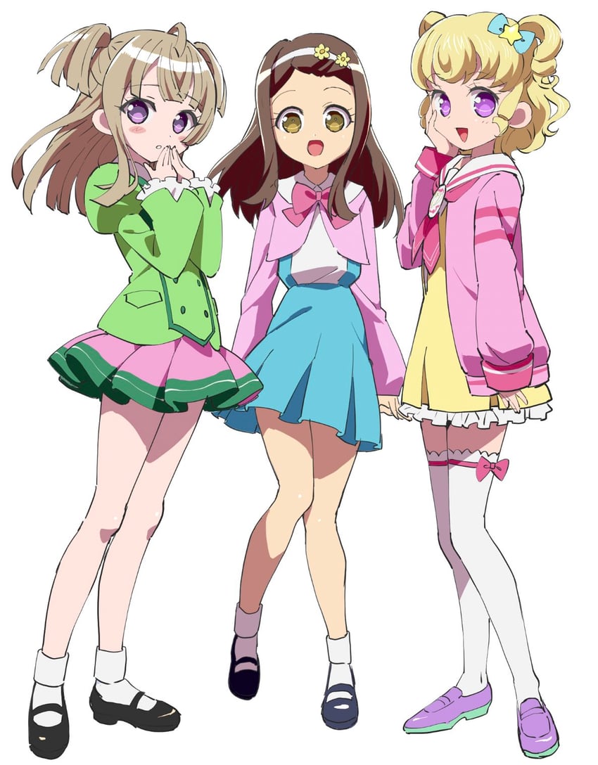 yumekawa yui, tsukikawa chili, and ehime nao (pretty series and 2 more) drawn by edamame_(buruburu)