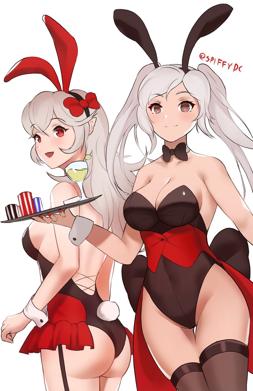 female corrin and female robin (fire emblem and 2 more) drawn by spiffydc