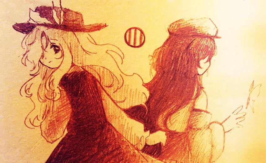 jacket girl and label girl (touhou and 1 more) drawn by itsuki_(_dw)