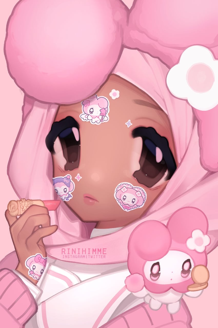 my melody (sanrio and 1 more) drawn by rinihimme