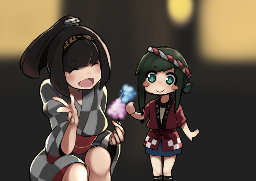 akizuki, fubuki kai ni, and fubuki (kantai collection) drawn by kion-kun