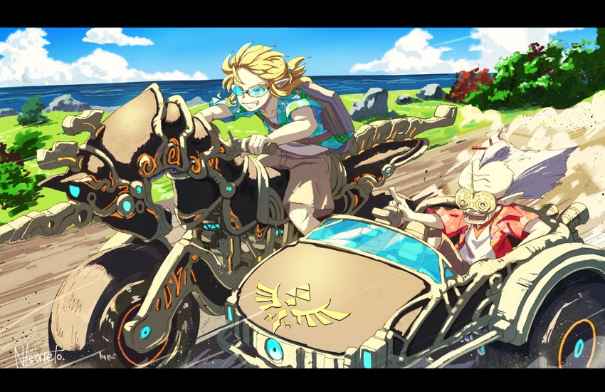 link and robbie (the legend of zelda and 1 more) drawn by tetora_(ttr2011)