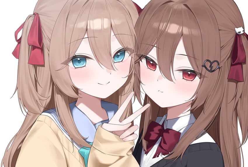 neuro-sama and evil neuro-sama (vedal ai) drawn by n4_h4m