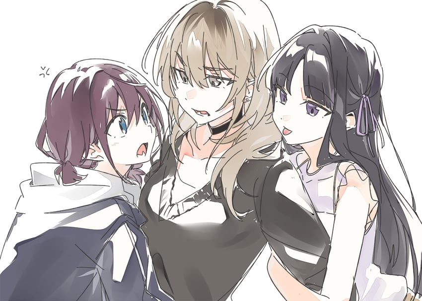 iseri nina, kawaragi momoka, and awa subaru (girls band cry) drawn by ap_bar