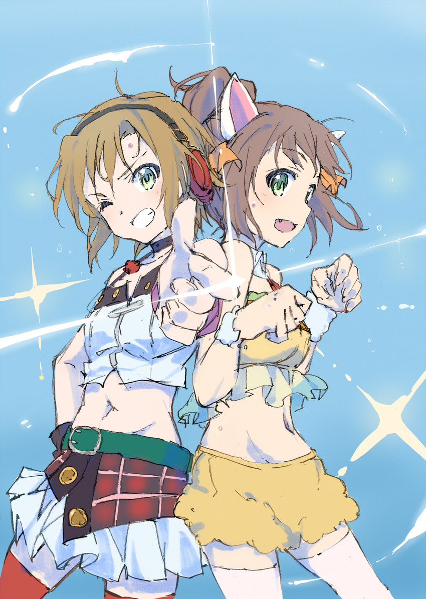 maekawa miku and tada riina (idolmaster and 1 more) drawn by delf
