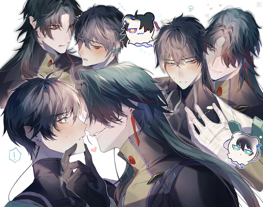 dan heng and blade (honkai and 1 more) drawn by jasminetee