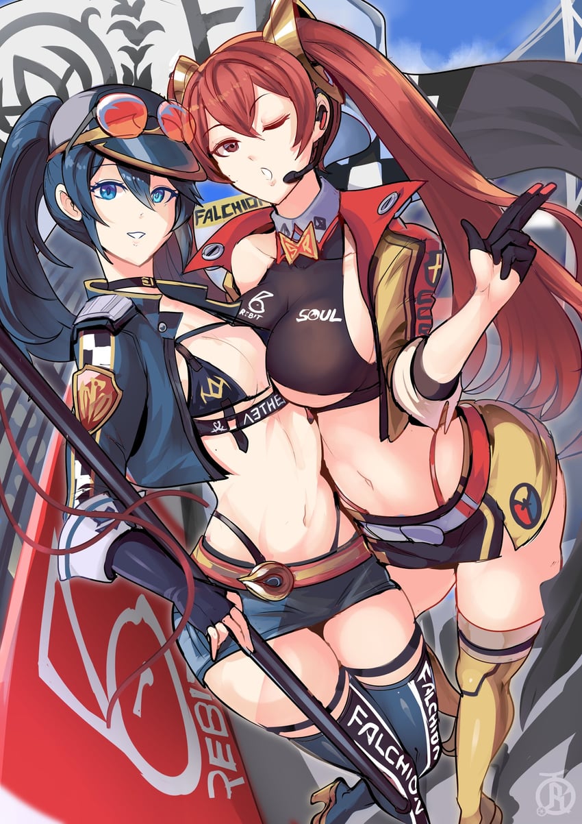 lucina and severa (fire emblem and 1 more) drawn by revolverwing