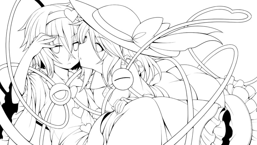 komeiji koishi and komeiji satori (touhou) drawn by eichi_yuu