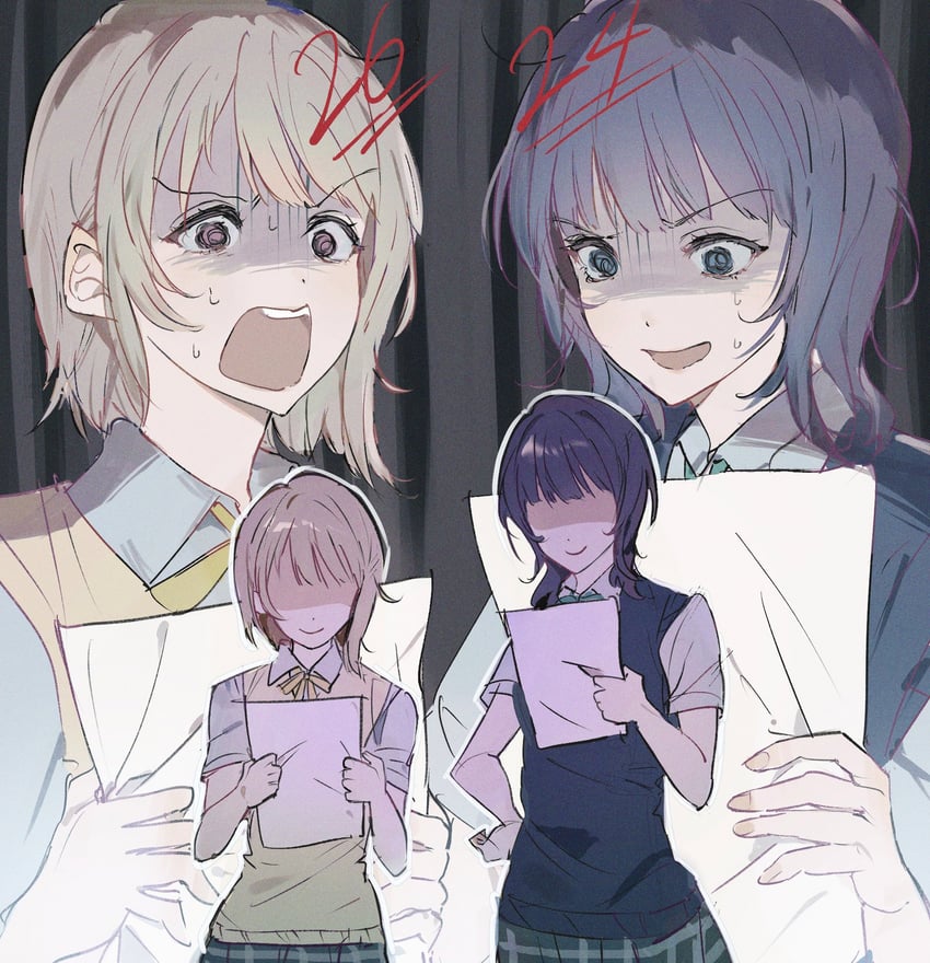 nakasu kasumi and asaka karin (love live! and 1 more) drawn by r02ig