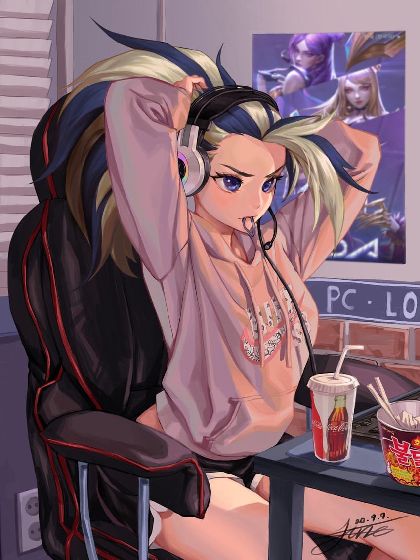 akali and k/da all out akali (league of legends and 1 more) drawn by tiger_june
