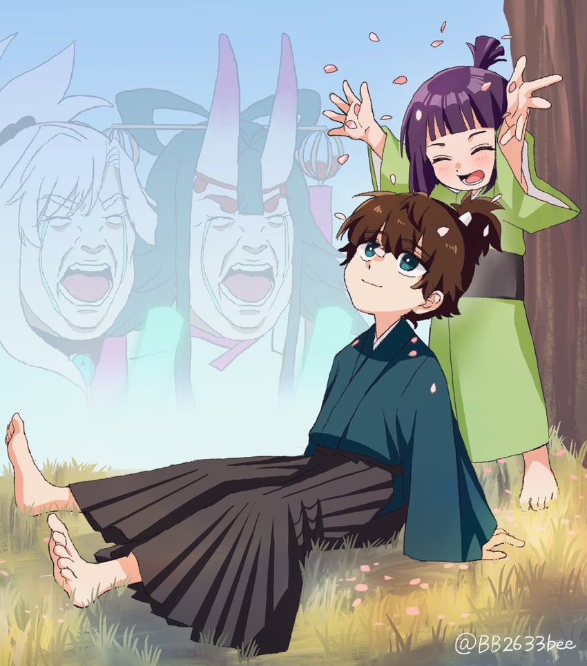 miyamoto musashi, miyamoto iori, ogasawara kaya, and kishimojin (fate and 1 more) drawn by bb2633bee