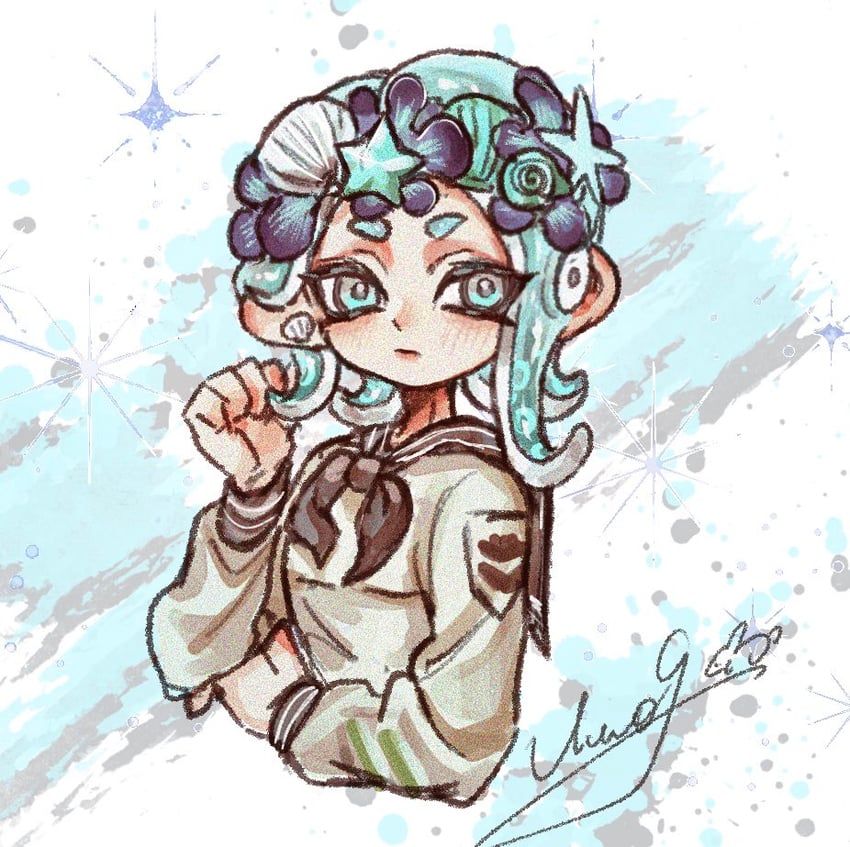 octoling player character and octoling girl (splatoon) drawn by gucandiyi52092