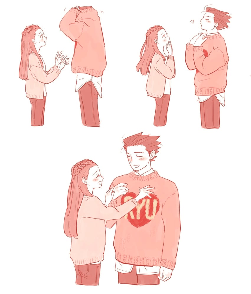 phoenix wright and iris (ace attorney and 1 more) drawn by renshu_usodayo