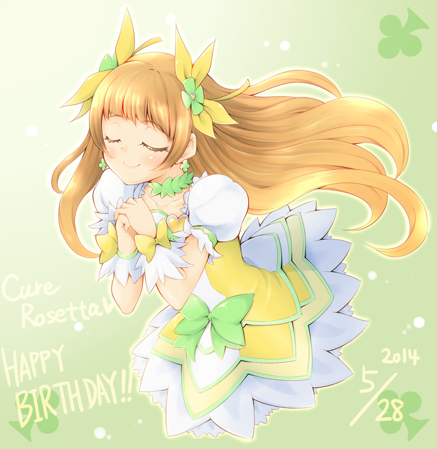 yotsuba alice and cure rosetta (precure and 1 more) drawn by arakawa_tarou