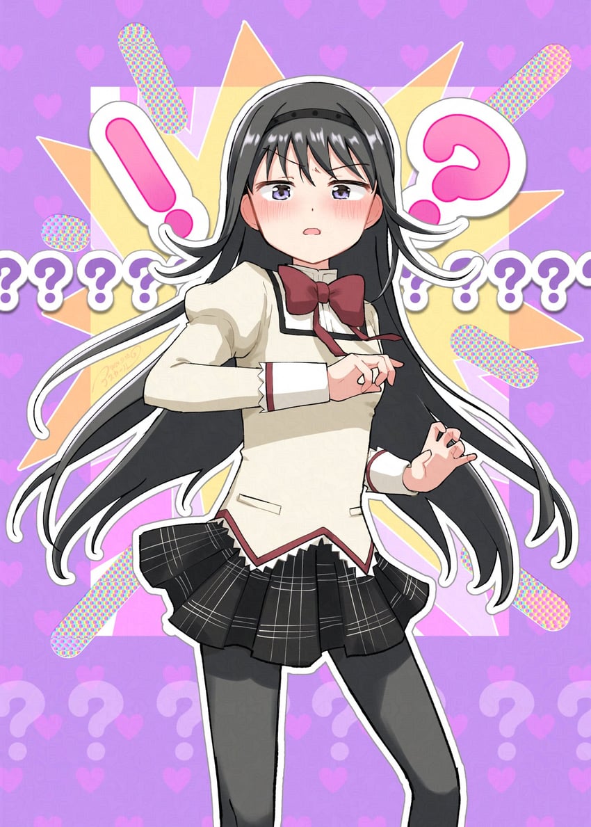 akemi homura (mahou shoujo madoka magica) drawn by asukaru_(magika_ru)