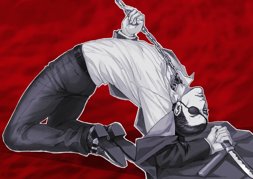 majima goro (ryuu ga gotoku) drawn by le_li_an