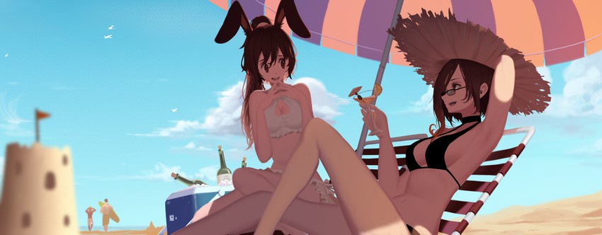 velvet scarlatina, coco adel, fox alistair, and yatsuhashi daichi (rwby) drawn by dishwasher1910