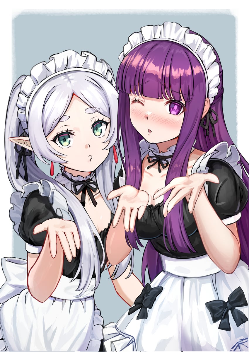 frieren and fern (sousou no frieren) drawn by nonoa-cg