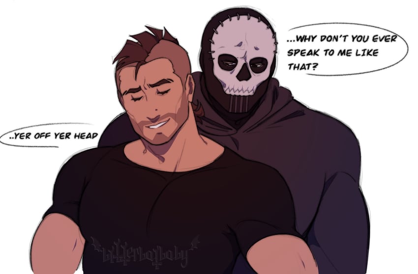 ghost and soap (call of duty and 1 more) drawn by bitterbatbaby