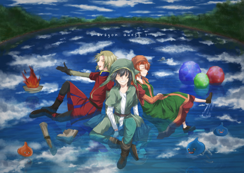 slime, maribel, hero, and kiefer (dragon quest and 1 more) drawn by kinorin
