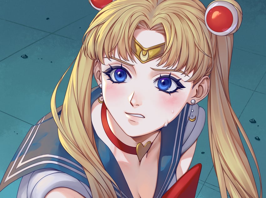 tsukino usagi and sailor moon (bishoujo senshi sailor moon and 1 more) drawn by rezoeline