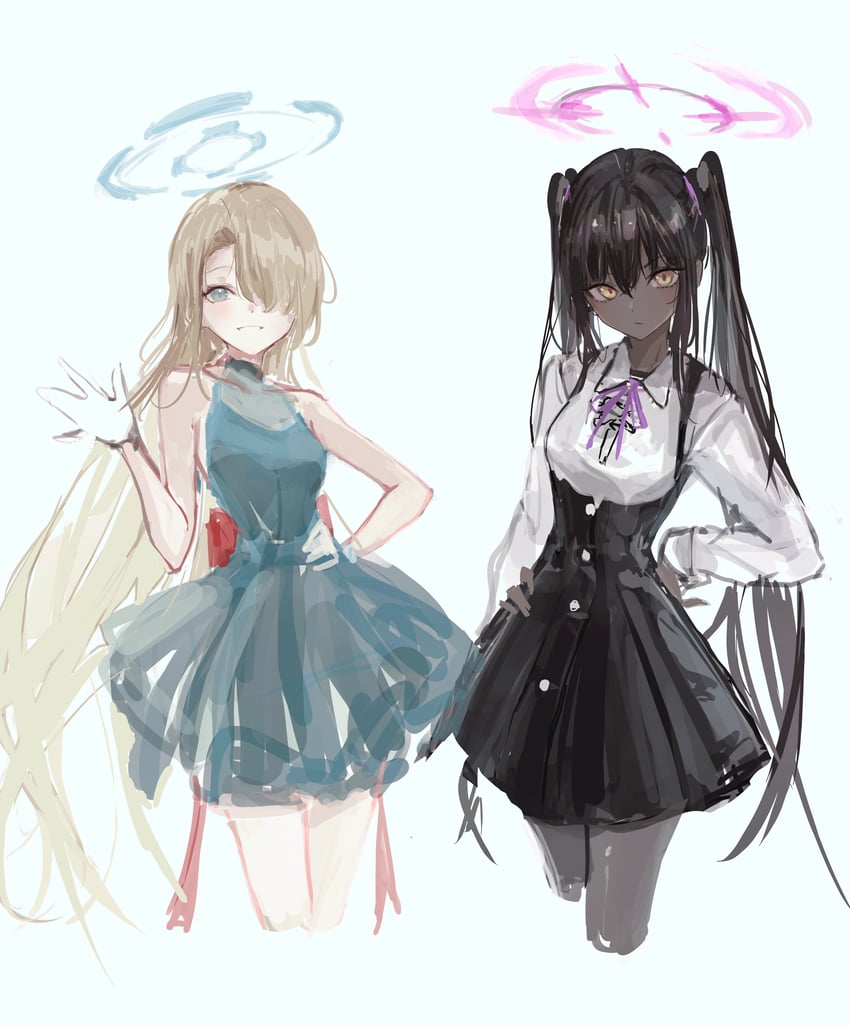 asuna and karin (blue archive) drawn by izumi_(p_izumi_)