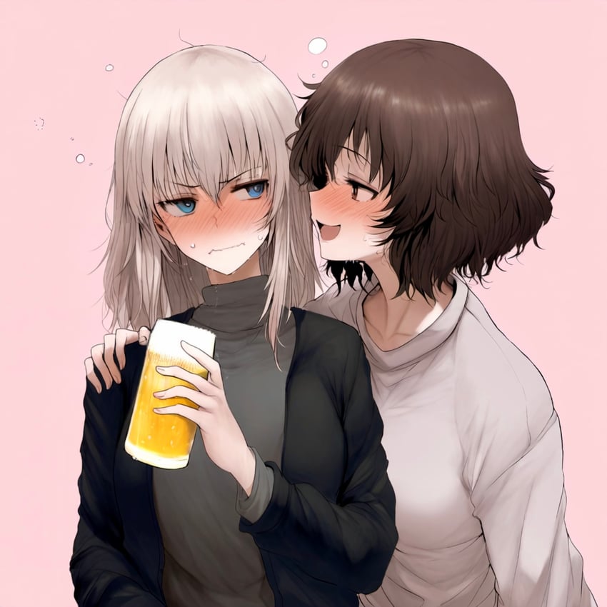 itsumi erika and akiyama yukari (girls und panzer) drawn by ana_igor_(anigr)