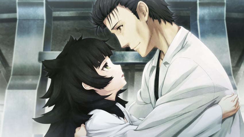 okabe rintarou and hiyajou maho (steins;gate and 1 more) drawn by huke
