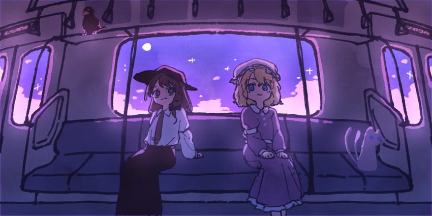 usami renko and maribel hearn (touhou and 1 more) drawn by nama_udon